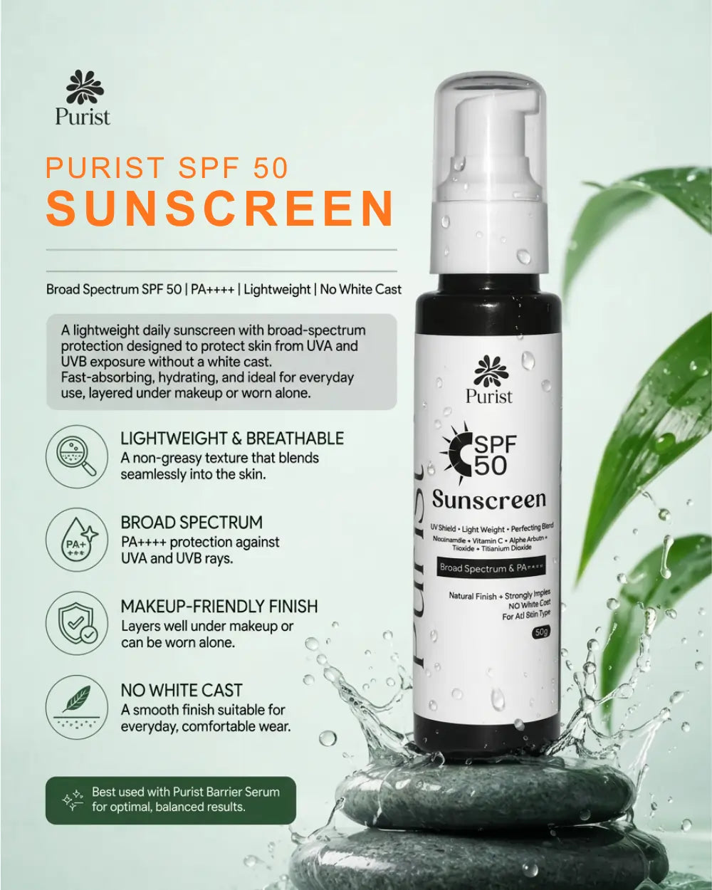 Purist SPF 50 Sunscreen