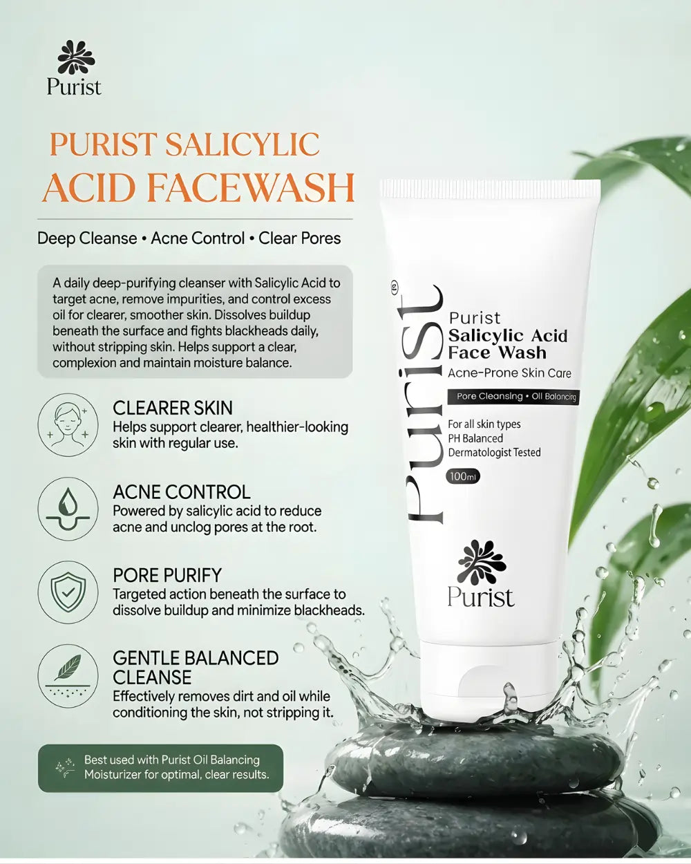 Purist Salicylic Acid Facewash