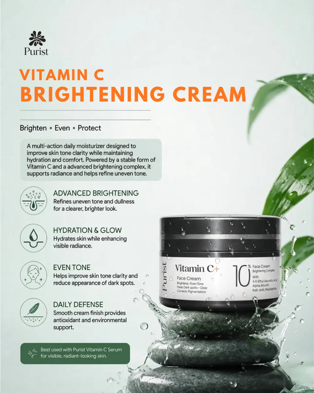 Purist Vitamin C+ 10% Brightening Cream